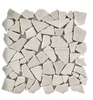 Mosaico de ducha de mármol crema marfil mosaico de piedra de guijarros