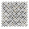 Mosaics de ventilador de piedra de mármol blanco oriental